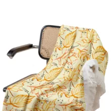 شال مبل مدل برگ پاییزی کد F2SH1078 سایز 100x180 سانتی متر