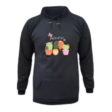 هودی زنانه مدل کاکتوس کد ۱ رنگ ذغال سنگی