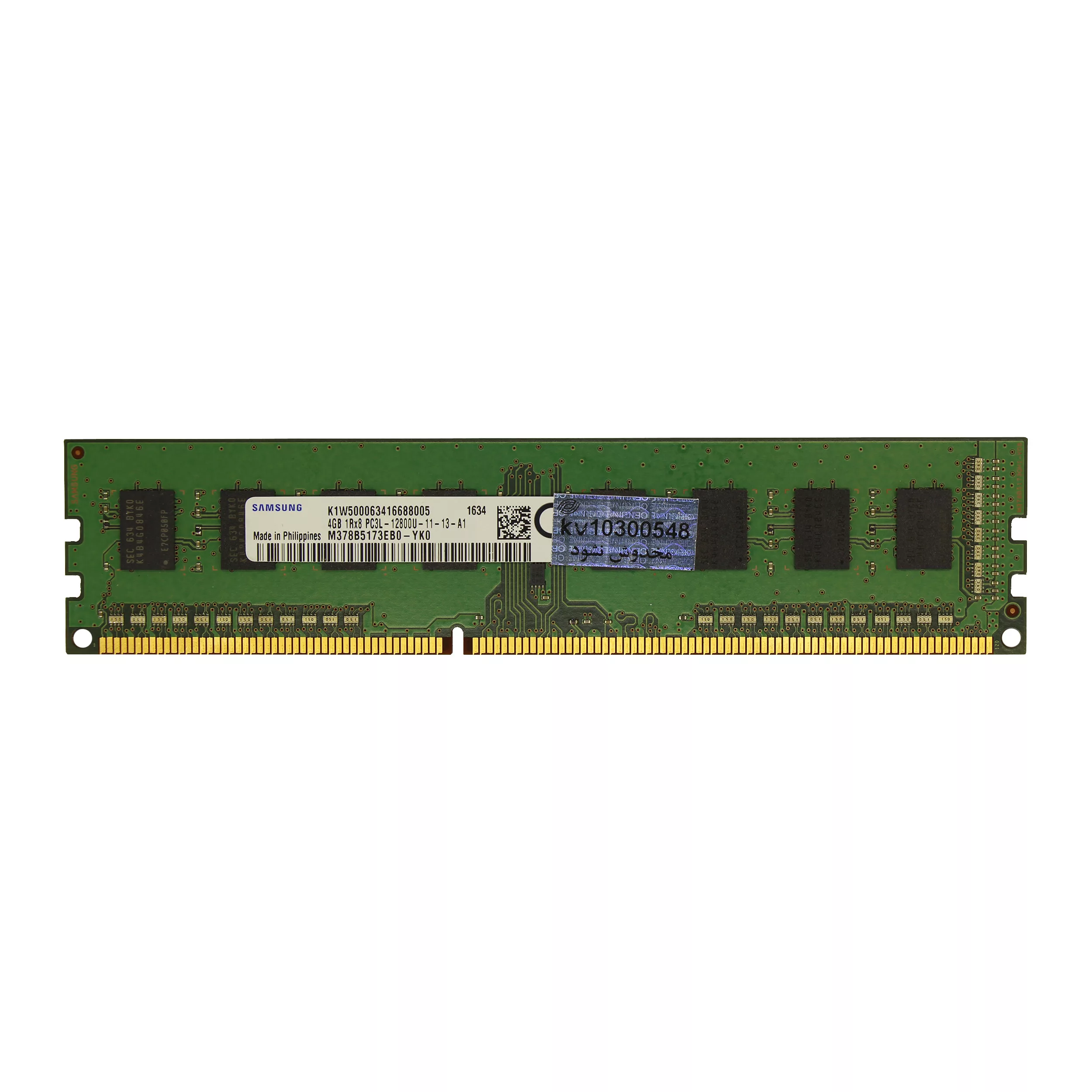 رم دسکتاپ DDR3L تک کاناله 1600 مگاهرتز CL11 سامسونگ مدل M378 ظرفیت 4 گیگابایت