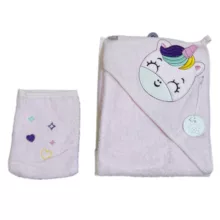 ست حوله مادرکر مدل گلدوزی طرح یونیکورن بالدار مجموعه 2 عددی