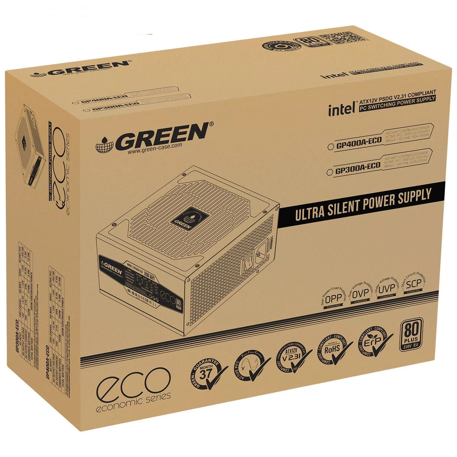 منبع تغذیه کامپیوتر گرین مدل GP300A-ECO