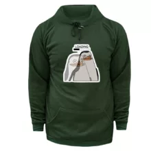 هودی زنانه مدل پنگوئن  رنگ یشمی