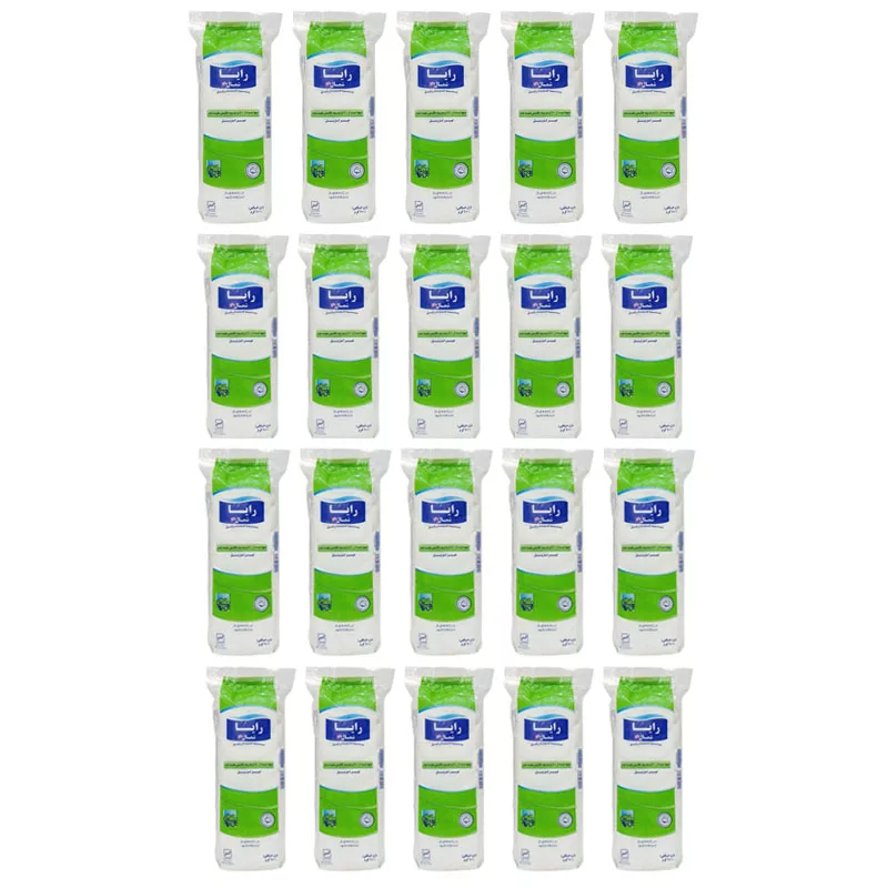 پنبه بهداشتی رایا کد 020 وزن 100 گرم مجموعه 20 عددی