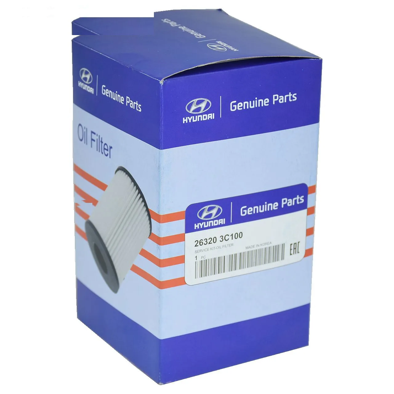 فیلتر روغن خودرو هیوندای جنیون پارتز مدل 263203C100 مناسب برای آزرا به همراه فیلتر کابین و فیلتر هوا