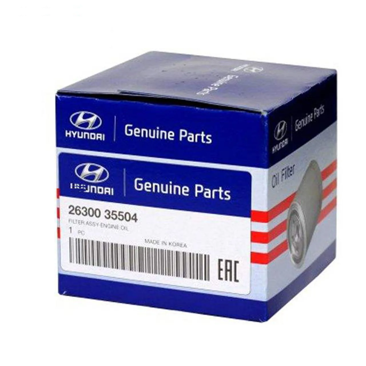 فیلتر روغن خودرو هیوندای جنیون پارتز مدل 2630035504 مناسب برای توسان به همراه فیلتر کابین و فیلتر هوا