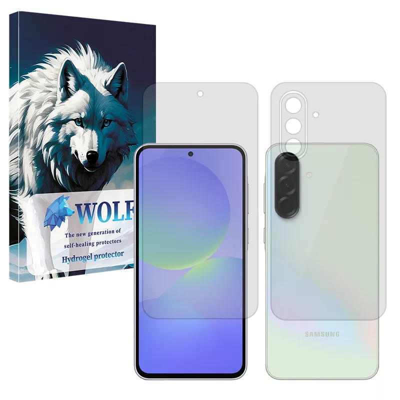 محافظ صفحه نمایش مات ولف مدل Tough مناسب برای گوشی موبایل سامسونگ Galaxy A26 به همراه محافظ پشت گوشی