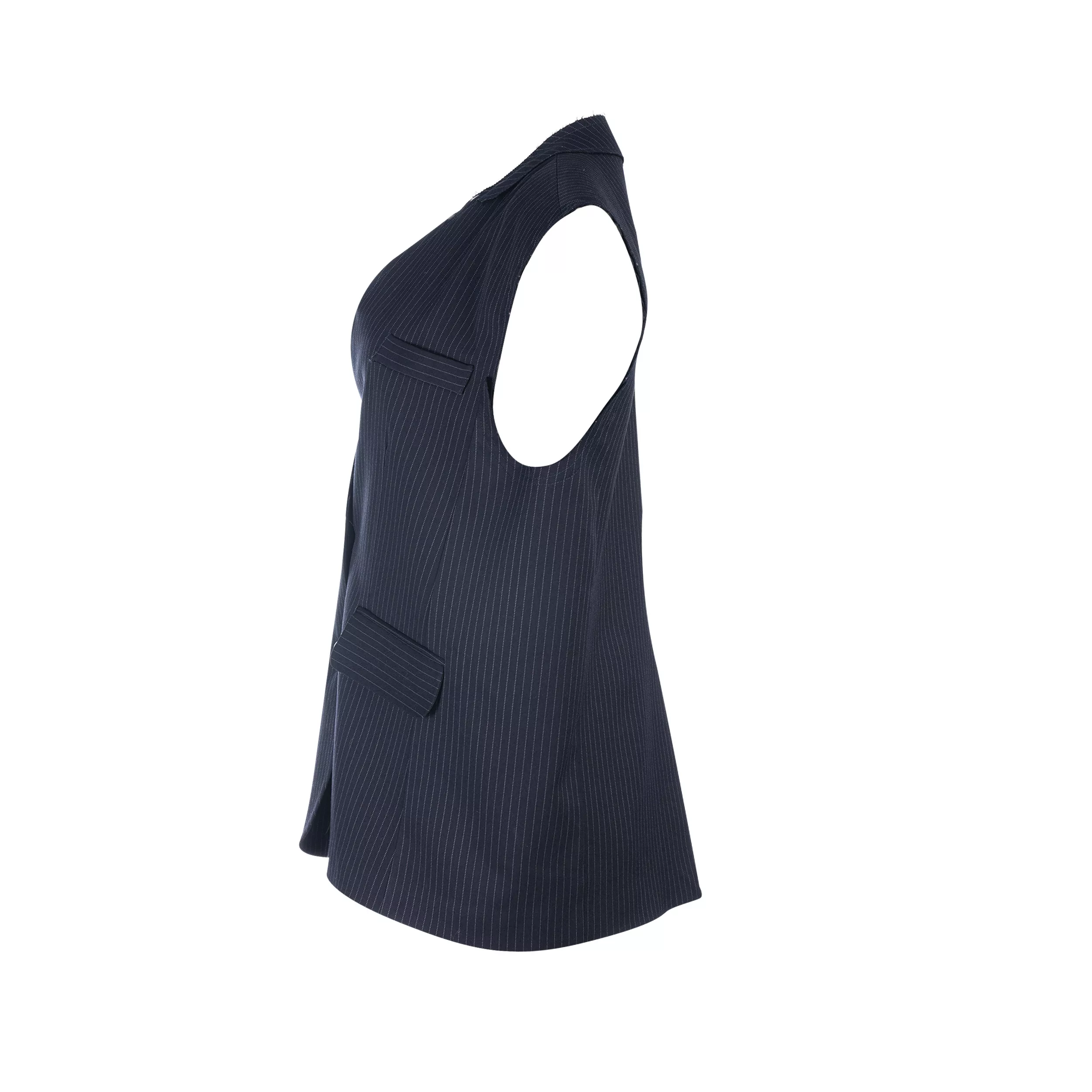 جلیقه زنانه سرژه مدل 234115 رنگ سرمه ای