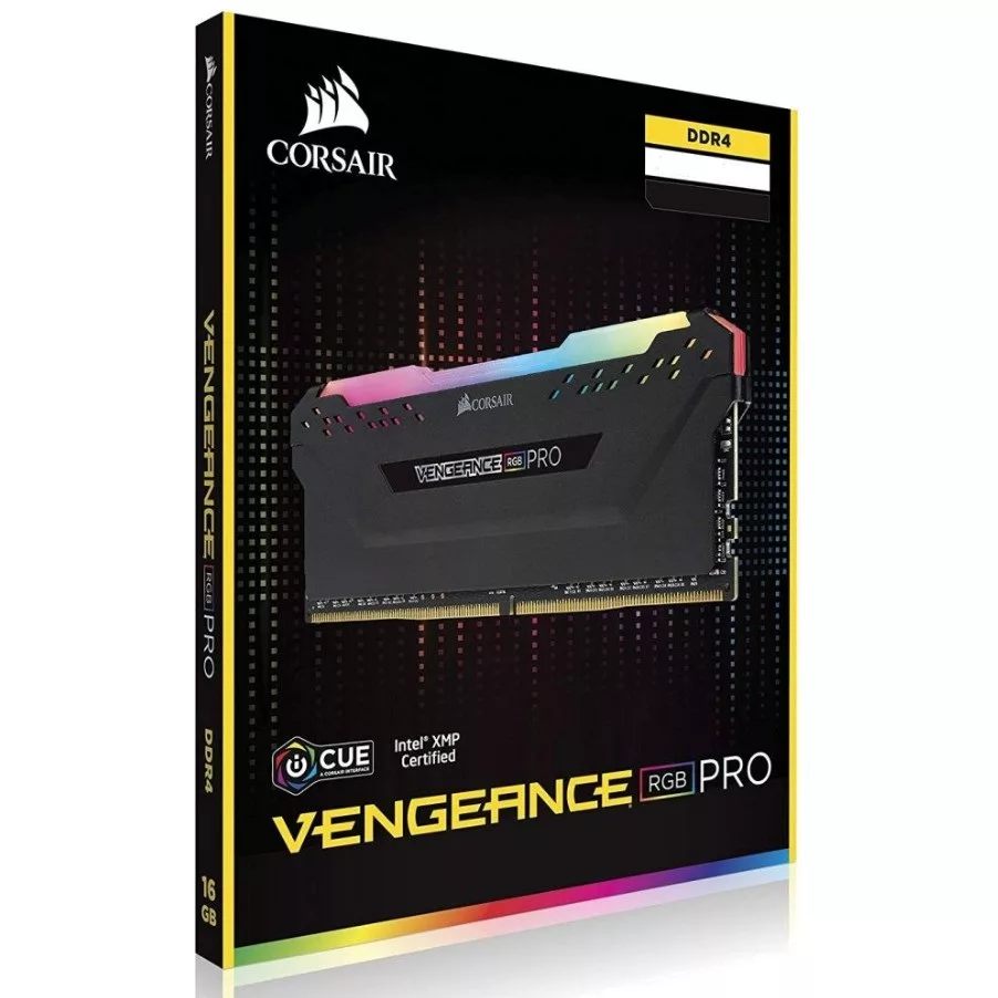 رم دسکتاپ DDR4 دو کاناله 3200 مگاهرتز CL16 کورسیر مدل VENGEANCE RGB PRO ظرفیت 32 گیگابایت