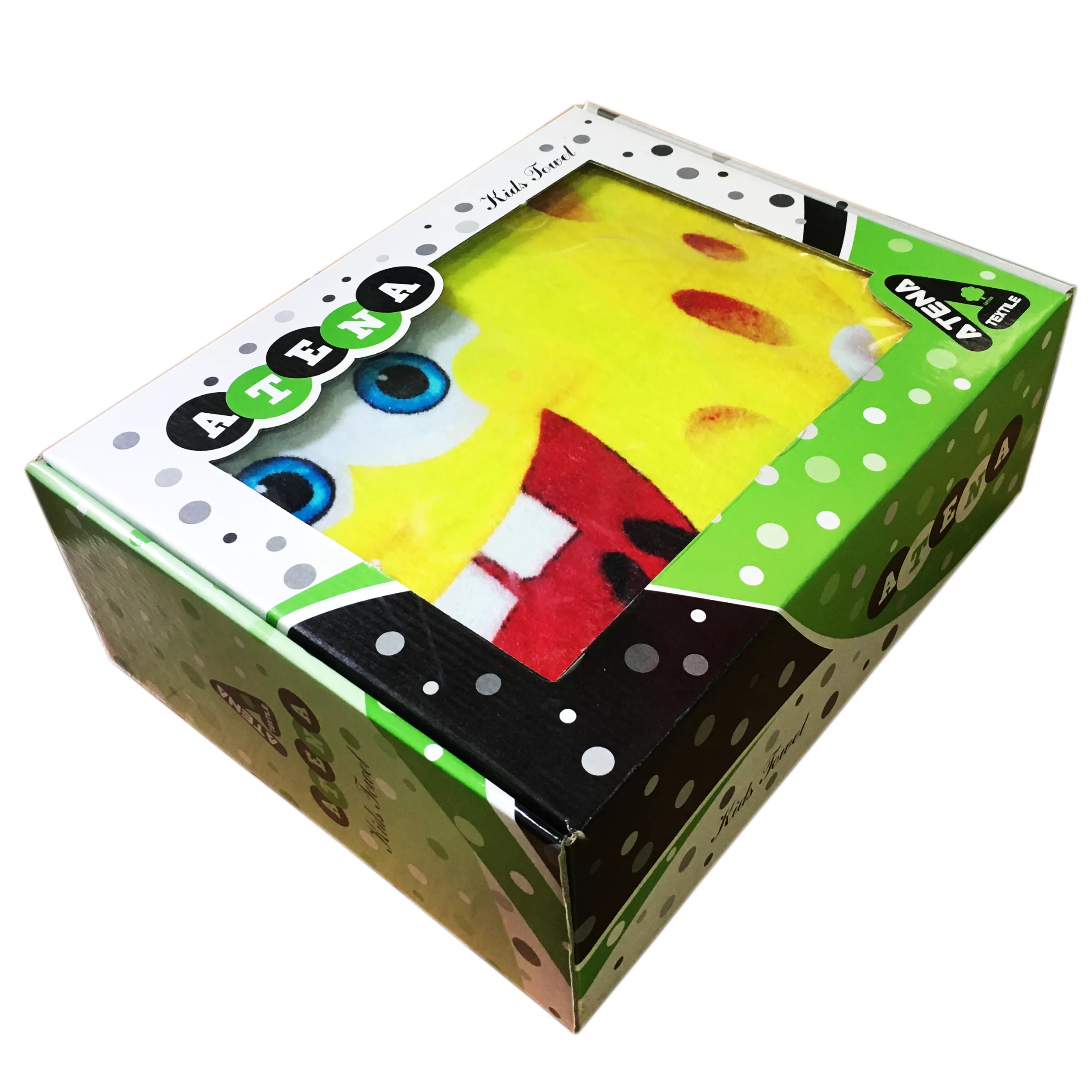 حوله پالتویی کودک آتنا طرح باب اسفنجی سایز 70