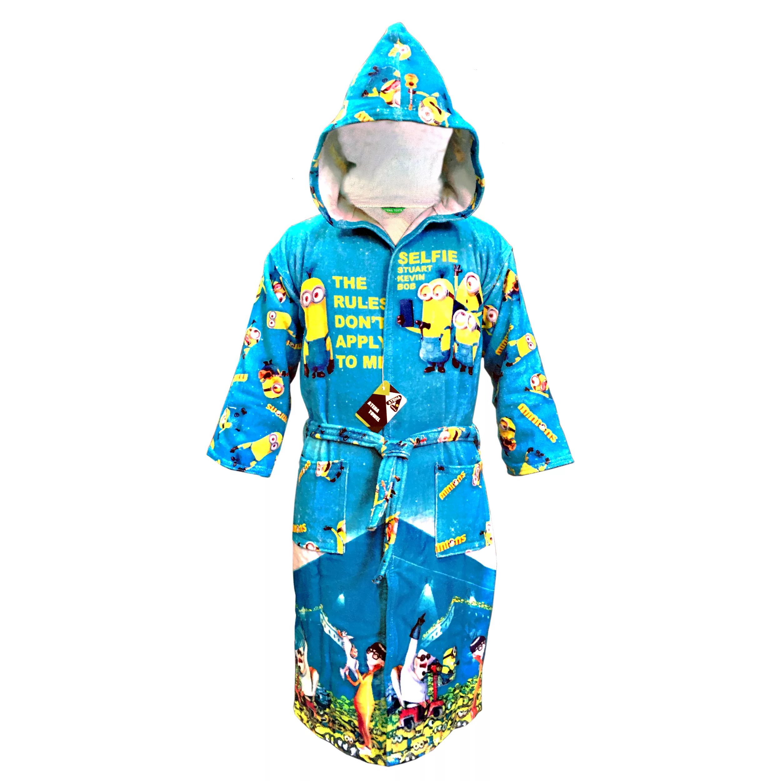 حوله پالتویی کودک آتنا طرح مینیون سایز 70