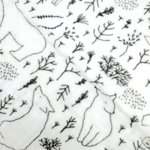 دستمال دست و صورت نوزاد بی بی بی مدل جنگل برفی مجموعه 6 عددی