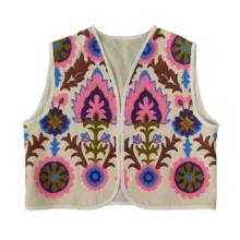 جلیقه زنانه مدل سوزندوزی کد ۴۴