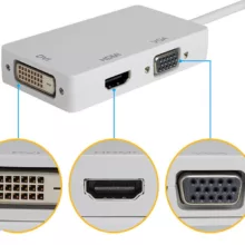 مبدل Mini DisplayPort به HDMI، DVI و VGA مدل All in one