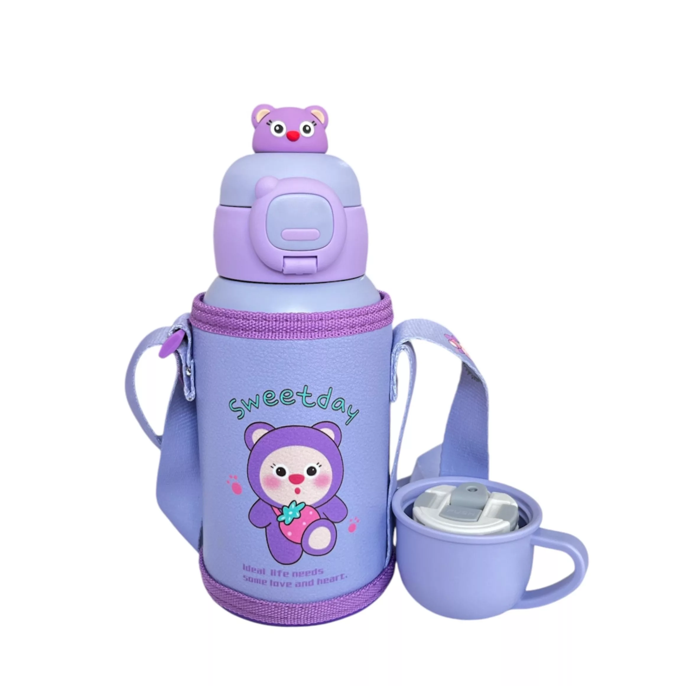 فلاسک کودک دو درب مدل تدی کد VT2721 گنجایش 0.5 لیتر