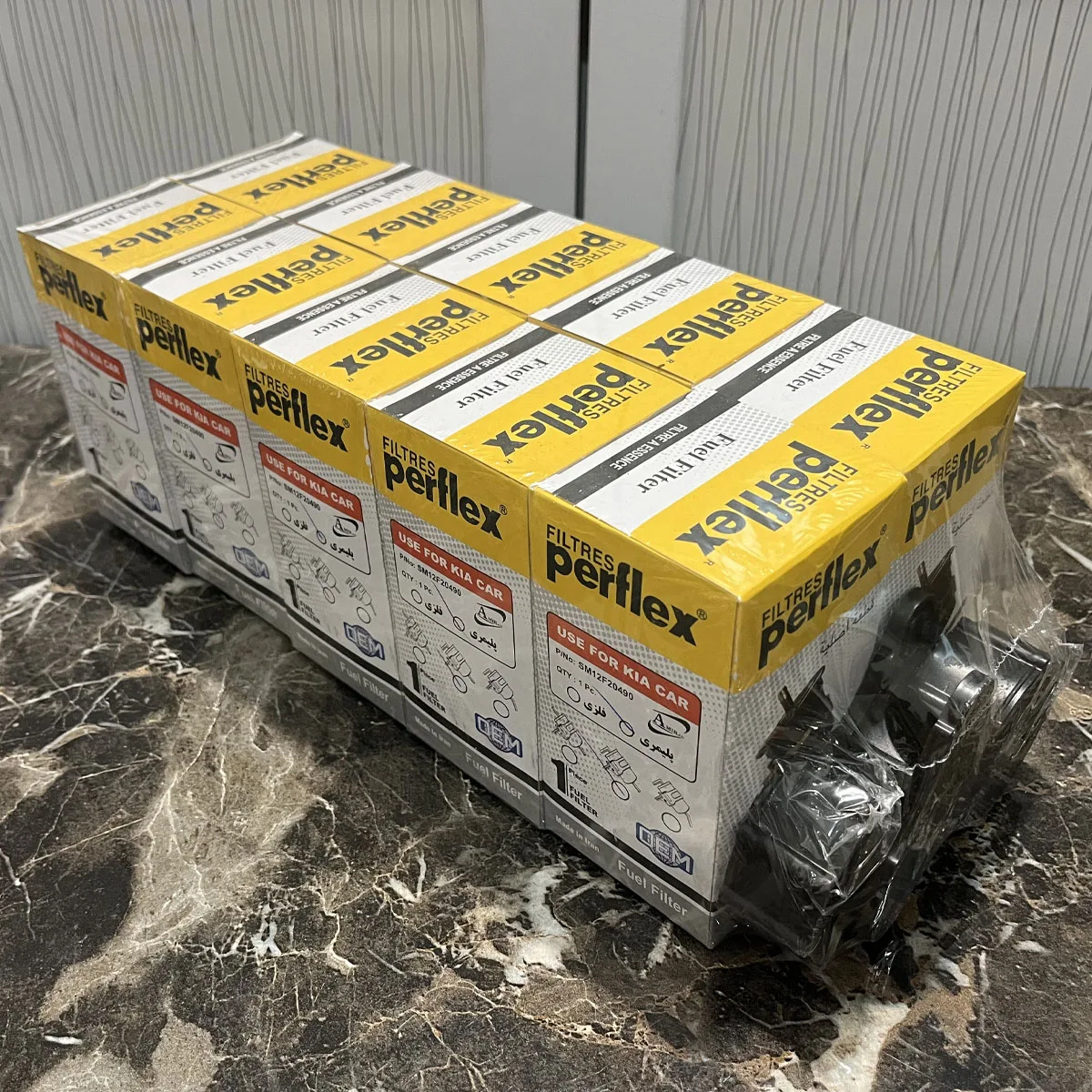 فیلتر بنزین پرفلوکس مدل poli kaj مناسب برای پراید بسته ده عددی