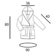 حوله پالتویی کودک بومرنگ مدل Salar سایز 80x90 سانتی متر