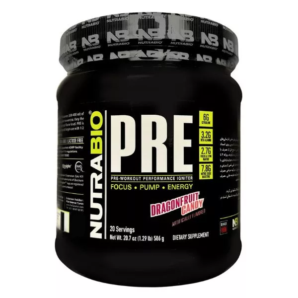 پری ورک اوت با طعم آبنبات دراگون فروت نوترابایو - 580 گرم