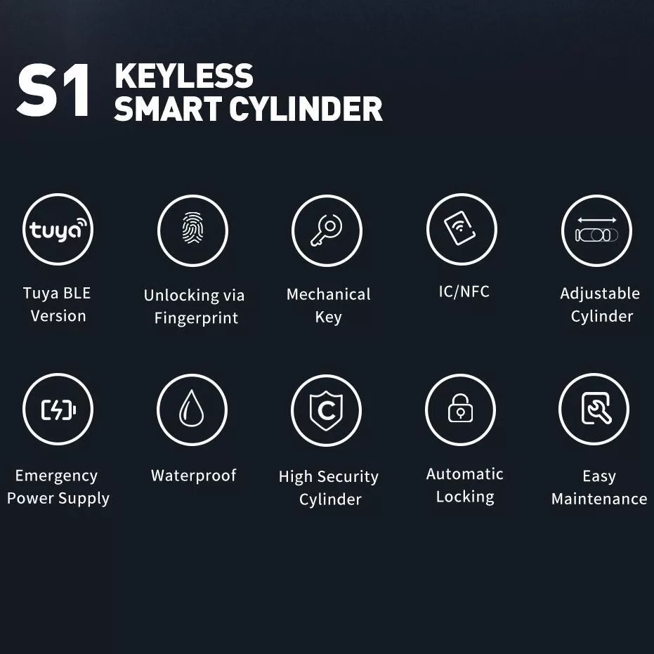 قفل هوشمند تویا مدل BLE VERSION- Keyless Smart Cylinder