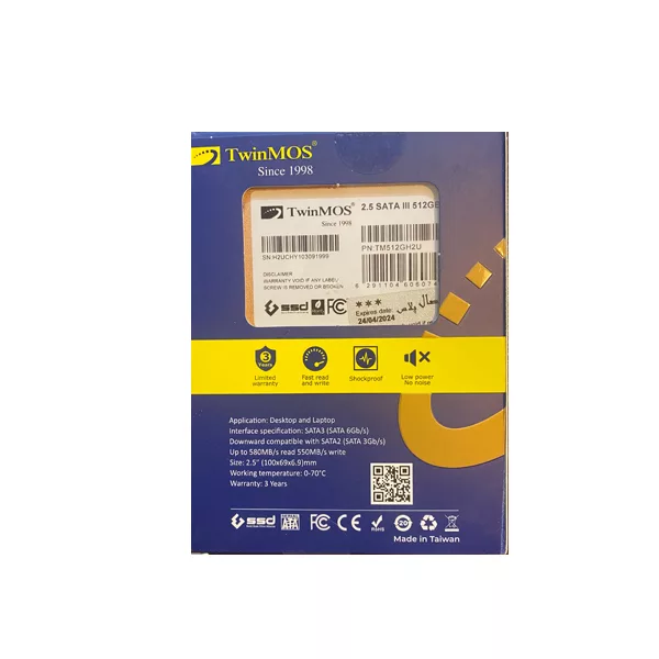 اس اس دی اینترنال توین موس مدل 2.5 اینچ ظرفیت 512 گیگابایت
