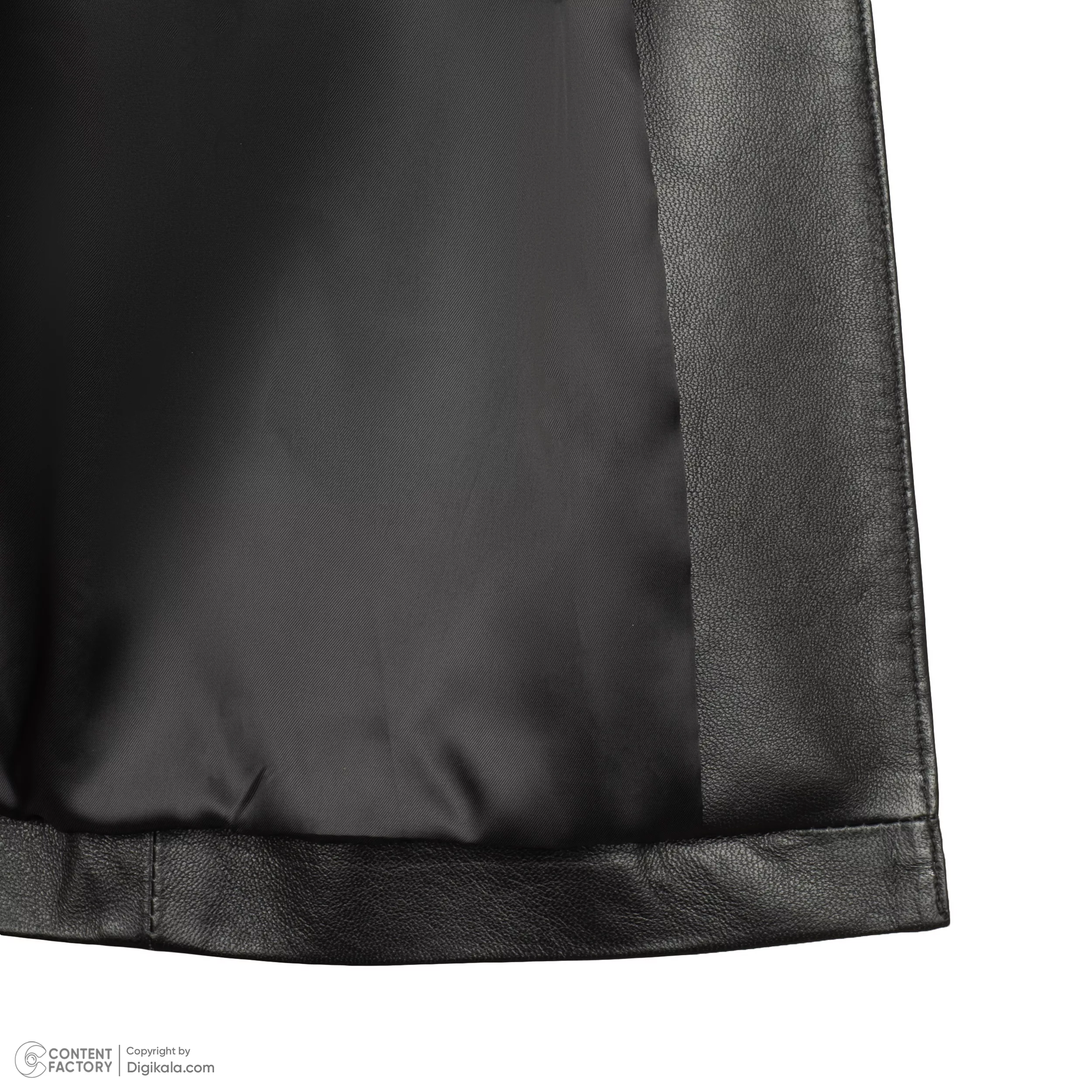 کت چرم زنانه چرم مشهد مدل b0482-001 رنگ مشکی