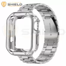 بند آلتیمیت شیلد مدل 3BLX مناسب برای اپل واچ سری 7/8/9 سایز 45 میلی متری به همراه کاور