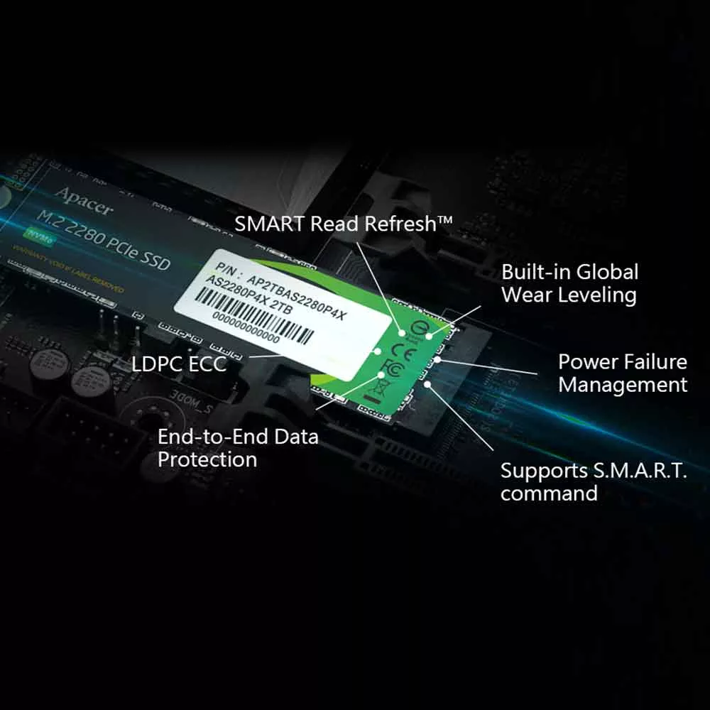 اس اس دی اینترنال اپیسر مدل M.2 AS2280P4X ظرفیت 256 گیگابایت