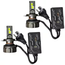 لامپ نور پایین و نور بالا چراغ جلو تک حالته بست یدک مدل یخی کد X11 با پایه H4 مناسب برای پیکان بسته ۲ عددی