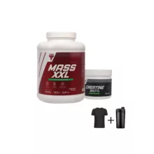 پودر گینر مس ایکس ایکس ال ترک نوتریشن 3000 گرم به همراه پودر کراتین مونوهیدرات ترک نوتریشن 300 گرم به همراه تیشرت و شیکر