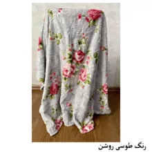 پتو 1 نفر هنرمند مدل گل ابریشمی  سایز 220x160 سانتی‌متر
