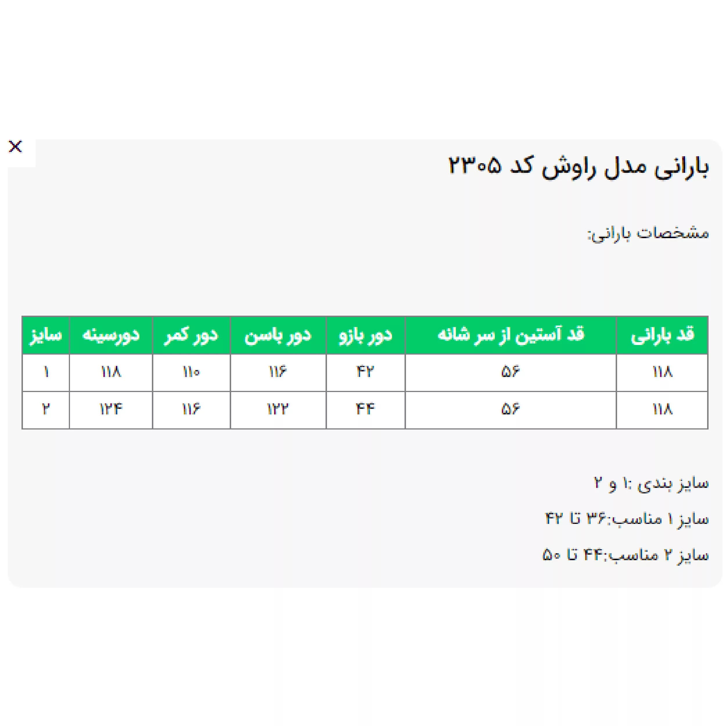 بارانی زنانه السانا مدل راوش کد 230508