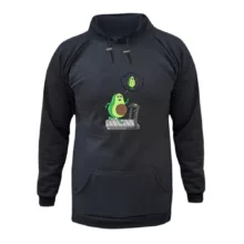 هودی زنانه مدل آووکادو فیتنس رنگ ذغال سنگی