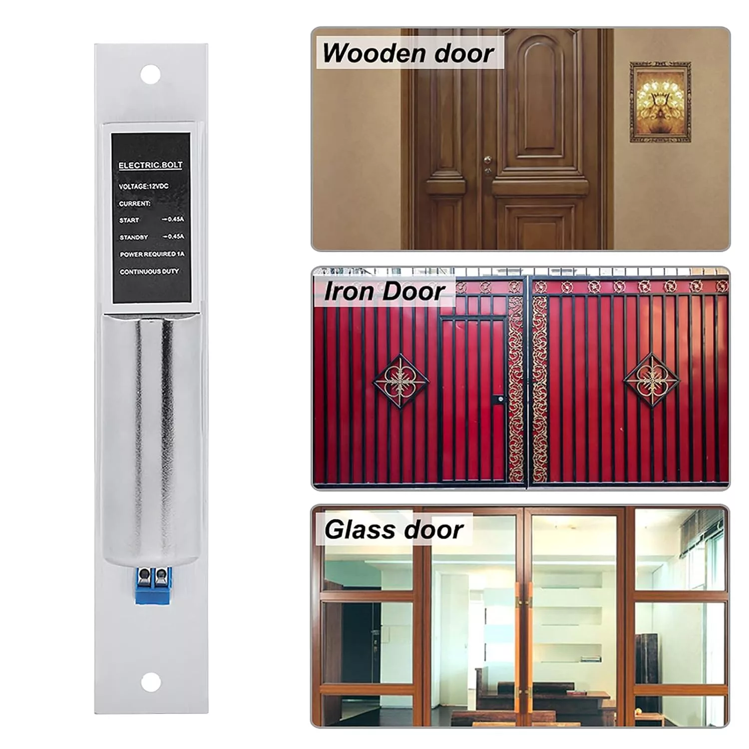 قفل برقی اتوماتیک مدل بولت شفتی دوسیم 12vdc