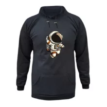 هودی زنانه مدل فضانورد کد ۹ رنگ ذغال سنگی