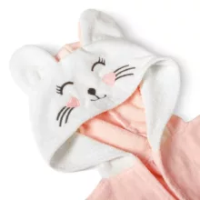 حوله پالتویی کودک کلبک طرح گربه سایز 70