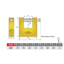 قفل کتابی گیرا مدل ۰۰۹
