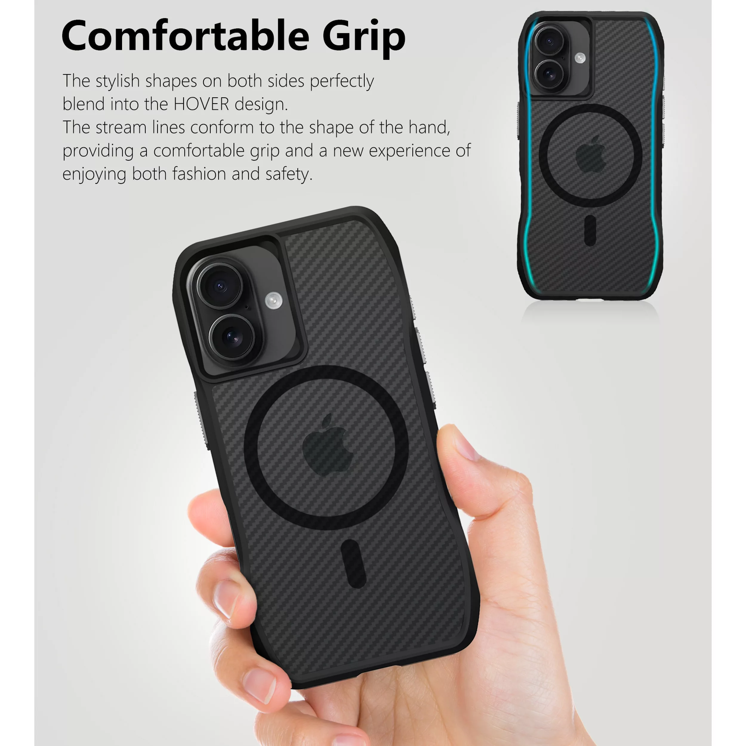 کاور سامورایی مدل Octagon Carbon مناسب برای گوشی موبایل اپل iPhone 16