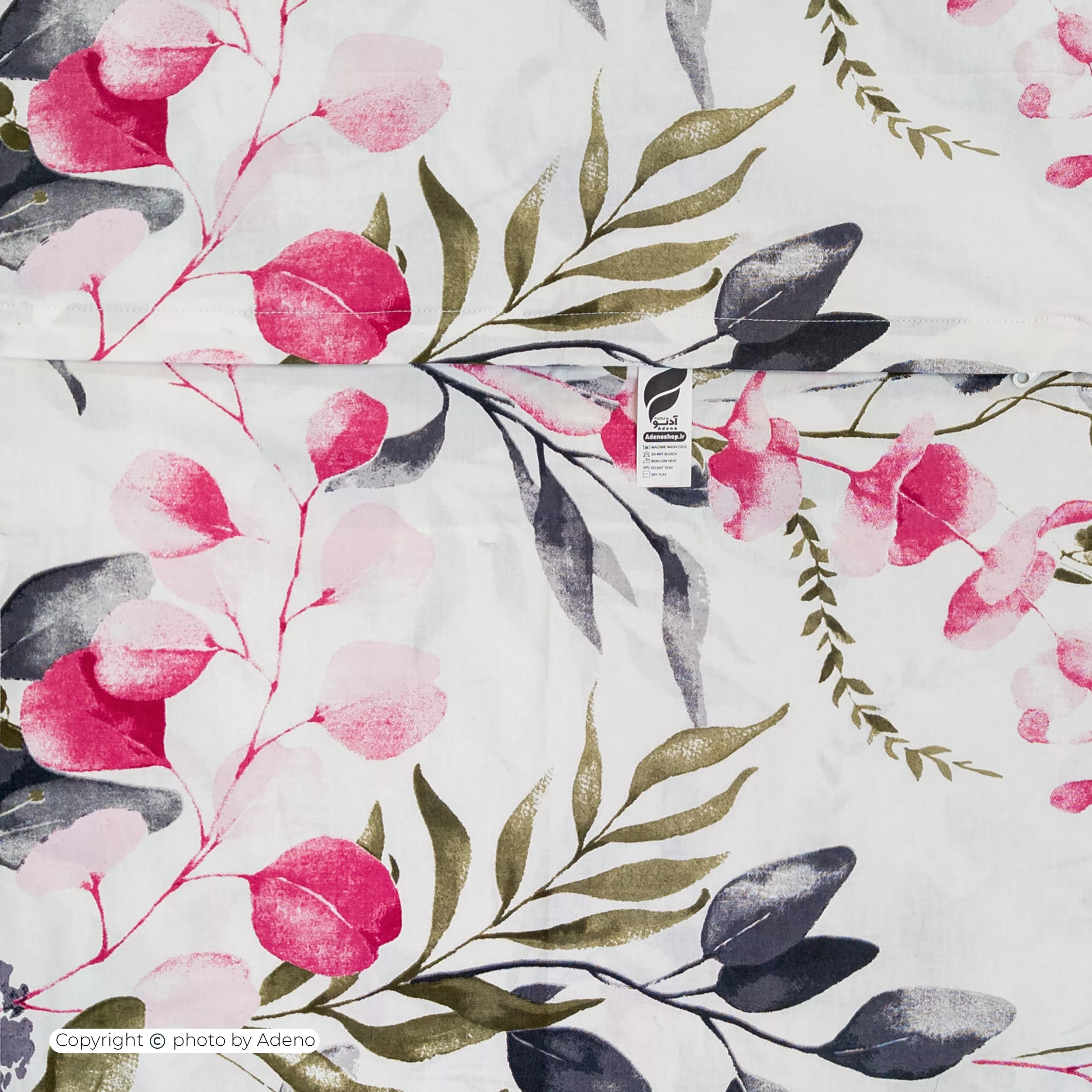 روکش لحاف کتان آدنو مدل گلسار کد FI48 دو نفره سایز 220x240 سانتیمتر