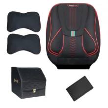 روکش صندلی خودرو مدل GOGO مناسب برای پژو پرشیا و پژو 405 به همراه پشت گردنی و باکس صندوق و دورفرمان