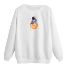 سویشرت زنانه مدل فضانورد و ماه کد۴