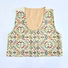 جلیقه زنانه مدل لینن سوزن دوزی کد ۰۳۰