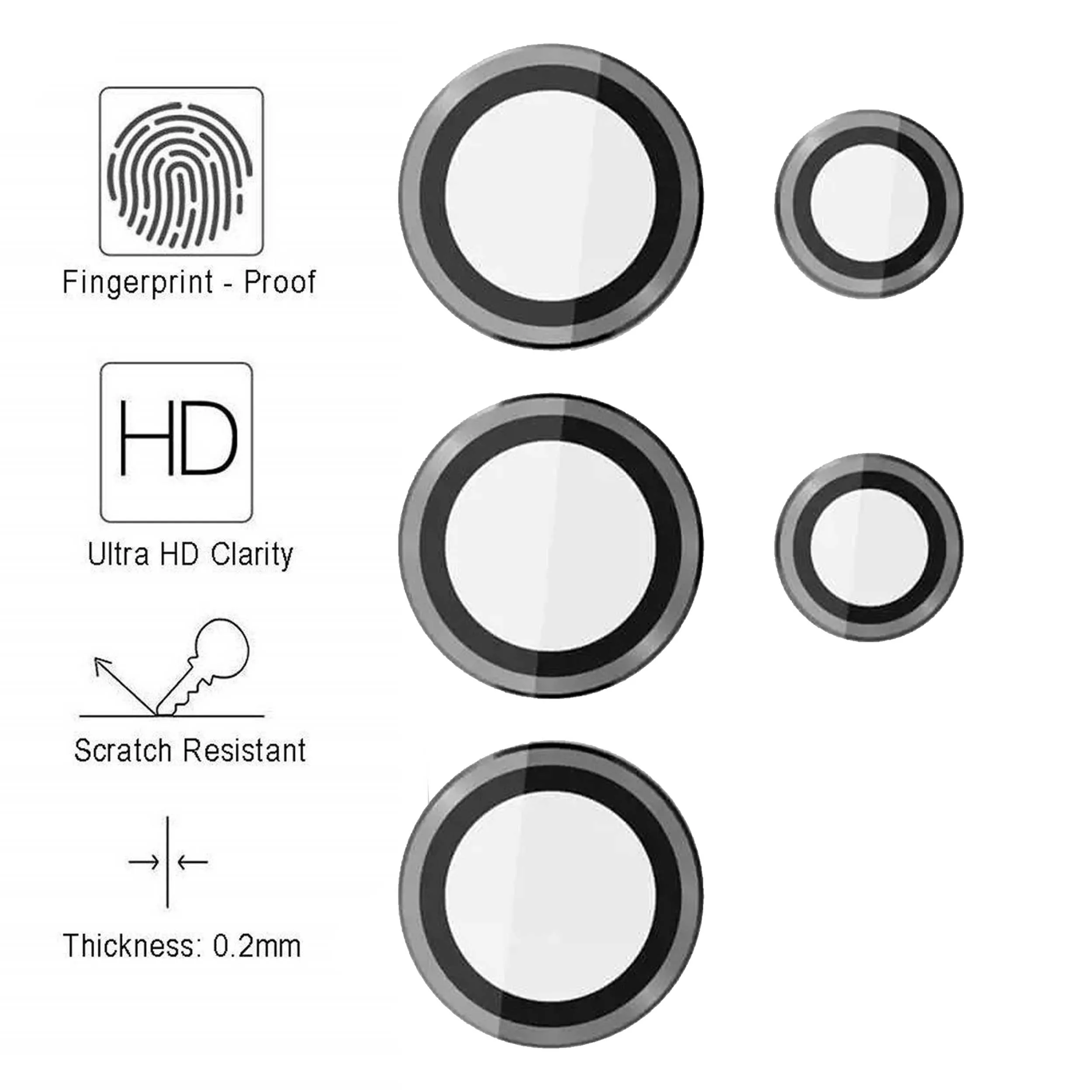 محافظ لنز دوربین بوف مدل HD-ColorLenz مناسب برای گوشی موبایل سامسونگ Galaxy S24 Ultra