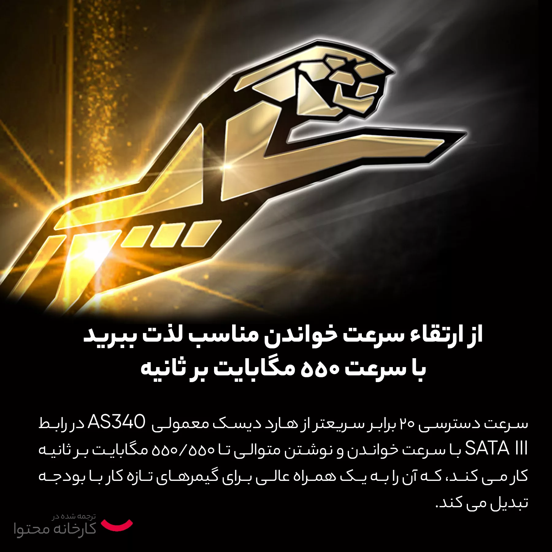 اس اس دی اینترنال اپیسر مدل AS340 PANTHER ظرفیت 960 گیگابایت