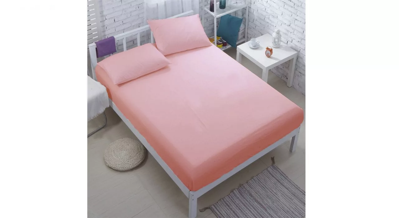 سرویس ملحفه هانی مدل Plain دو نفره سه تکه