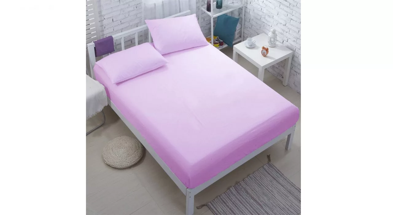 سرویس ملحفه هانی مدل Plain دو نفره سه تکه