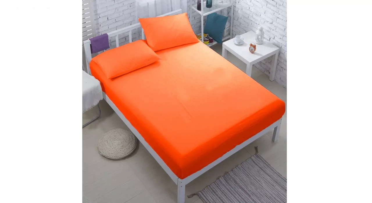 سرویس ملحفه هانی مدل Plain دو نفره سه تکه