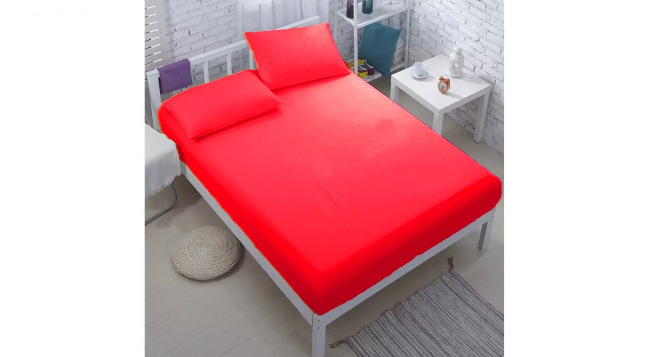 سرویس ملحفه هانی مدل Plain دو نفره سه تکه