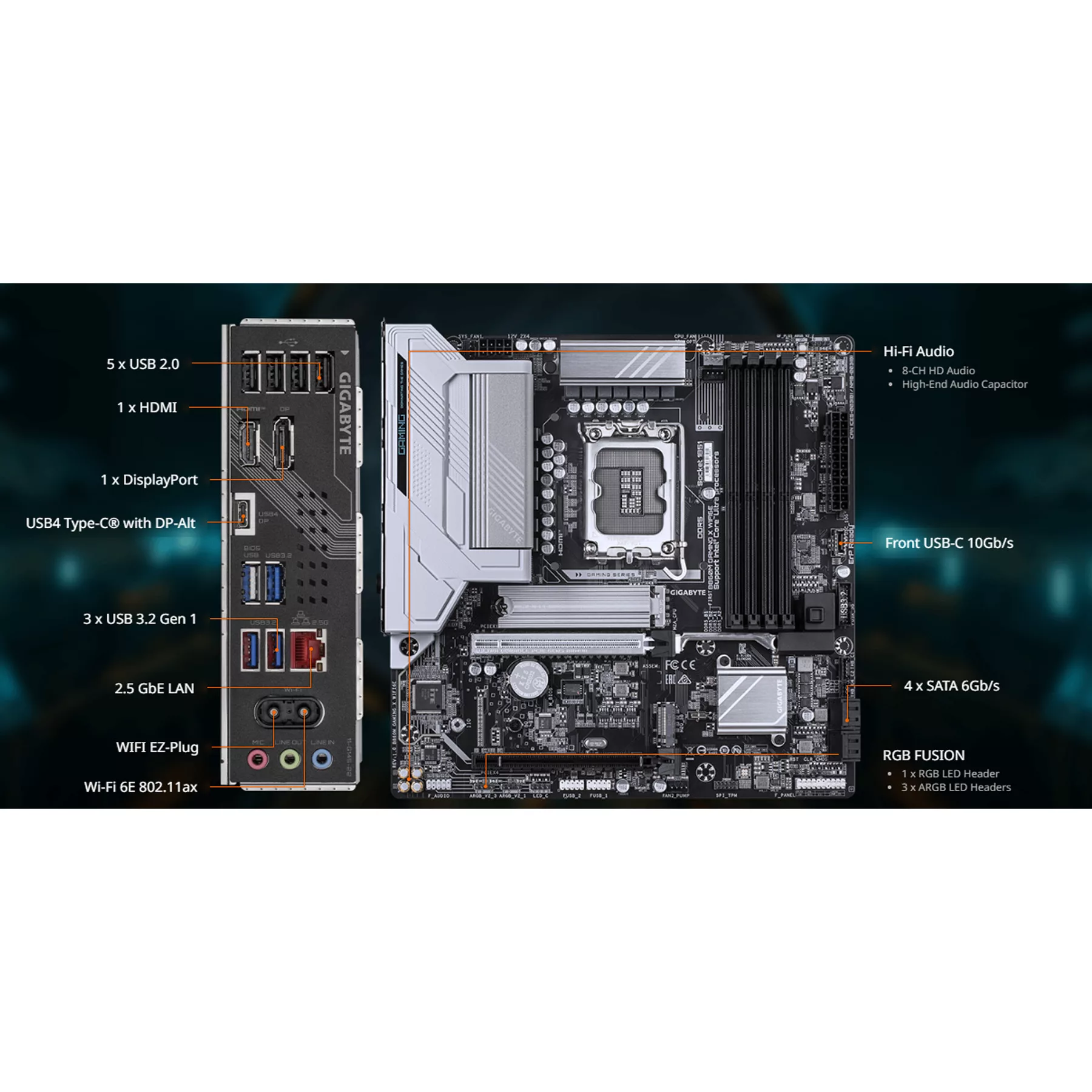 مادربرد گیگابایت مدل B860M GAMING X WIFI6E (rev. 1.0)