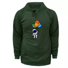 هودی زنانه مدل فضانورد کد ۱۷ رنگ یشمی