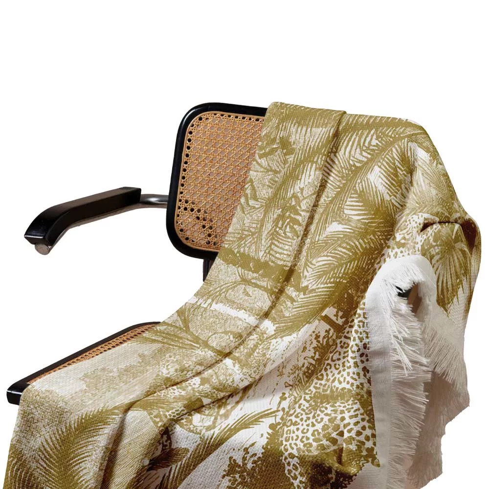 شال مبل طرح ببر کد H2SH1019 سایز 98x180 سانتی متر