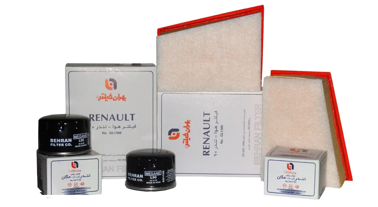 فیلتر هوا و روغن خودرو بهران فیلتر مدل GL1386/2 مناسب برای L90